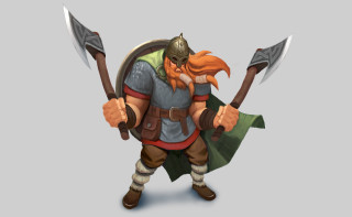 Cartoon character red beard bearded - league of legends concept art free wallpaper for desktop