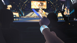 Person holding remote watching show - a screen free wallpaper