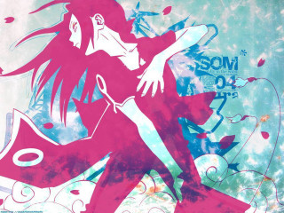 Woman dancing pink dress blue - official art free wallpaper for desktop