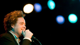 Curly man singing microphone night - curly hair free wallpaper for desktop