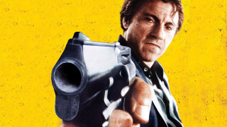 Man gun pointing camera yellow - movie poster free wallpaper