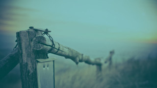 Wooden fence metal handle blurry - a wooden fence free wallpaper