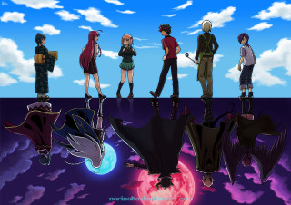 People sky clouds bird purple - the air free wallpaper