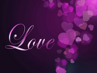 Purple background hearts love pink - heart free wallpaper for desktop