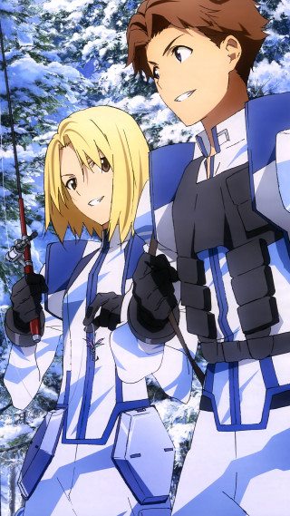 Anime characters snow fishing rod - the snow free wallpaper for mobile