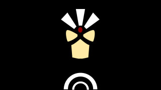 Black white logo red eye - a red eye free wallpaper for desktop