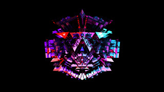 Multicolored abstract cube dark background - abstract free wallpaper for desktop