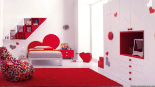Red heart bed chair rug - a red chair free wallpaper