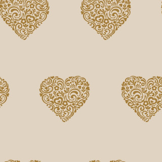 Heart pattern beige background gold - free hearts wallpaper for tablet