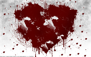 Heart artwork paint splatters white - free hearts wallpaper