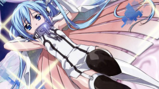 Blue haired woman sword white - a white dress free wallpaper for desktop