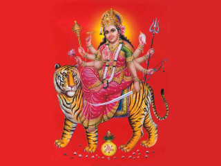 Woman tiger sword staff painting - an illustration of free wallpaper