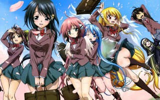 Anime girls sky background clouds 2 - anime free wallpaper