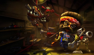 Cartoon character wrench garage tools - a cartoon character holding free wallpaper