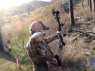 Camouflage man archery woodland cityscape - free technology wallpaper for desktop