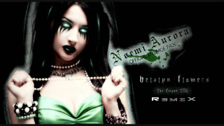 Gothic green makeup black background - post grunge free wallpaper