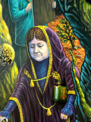 Woman beer bottle man green - behind her free wallpaper for mobile