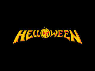 Black background yellow red halloween - pumpkin free wallpaper