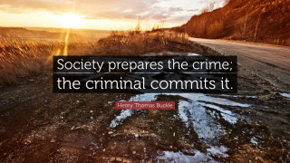 Society prepares crime commits quote - dystopian free wallpaper