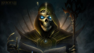 Skeleton hooded robe glowing eye - a skeleton free wallpaper for desktop
