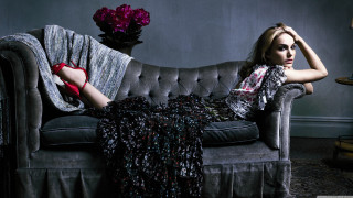 Woman couch blanket vase relaxing - the back of the couch free wallpaper