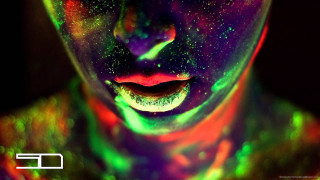 Colorful woman neon glow dark - alberto seveso free wallpaper