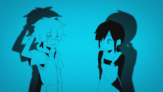 Anime characters shadows wall standing - gapmoe yandere grimdark free wallpaper for desktop