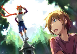 Baioken eishun heroic pose nature - heroic free wallpaper