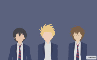 Three anime characters standing row - three anime character free wallpaper for desktop
