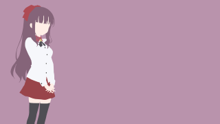 Girl short skirt boots purple - minimalist free wallpaper