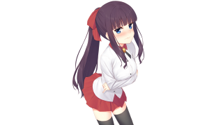 Girl portrait ayako rokkaku standing - a short skirt free wallpaper