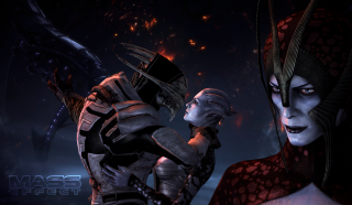 Demonic couple dark room demon - their arm free wallpaper