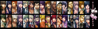 Anime characters expressions hair colors 3 - a sery of anime characters free wallpaper