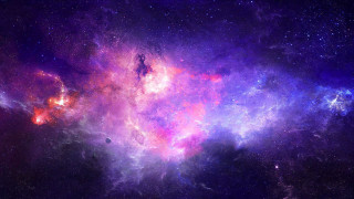 Colorful space stars purple blue 2 - a colorful space free wallpaper