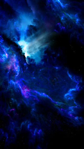 Large blue purple space stars - blue center free wallpaper for mobile