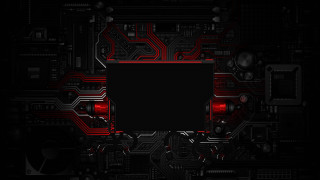Circuit board red light black - dark background free wallpaper for desktop