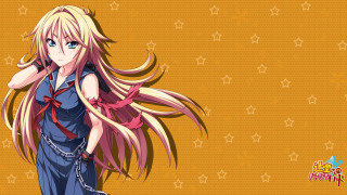 Anime girl blonde hair blue 6 - a blue dress free wallpaper for desktop