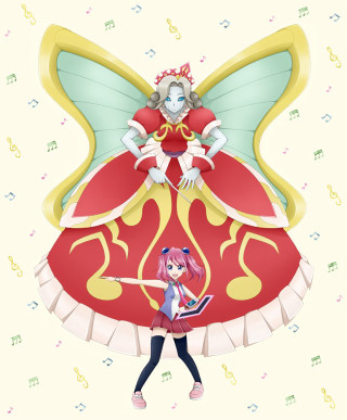 Cartoon character red dress yellow 2 - tail free wallpaper for mobile