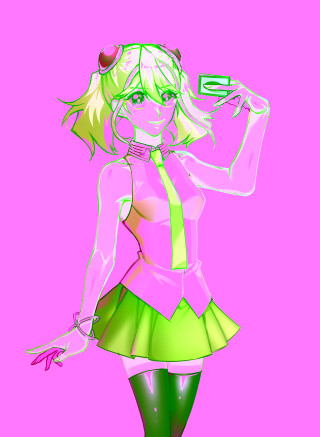 Girl dress cake knife holding - free neon wallpaper for mobile