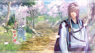 Anime character walking forest trees - a path free wallpaper for desktop