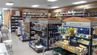 Store variety products display aisles - chalk art free wallpaper