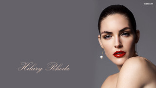 Woman red lipstick earrings gray - free fantasy wallpaper for desktop
