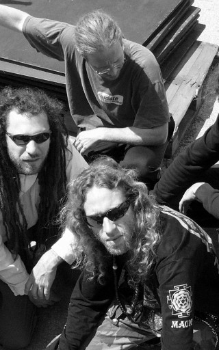 Men bench building clock group - post grunge free wallpaper for mobile