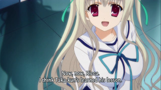 Anime girl blonde red eyes - long blonde hair free wallpaper