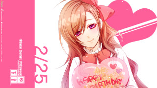 Girl holding heart cake happy - a happy birthday message free wallpaper