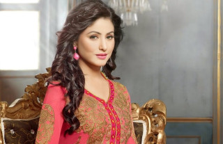 Pink dress gold chair chandelier - a chandelier free wallpaper