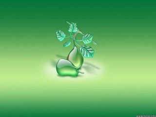 Green apple leaves gradient digital - a green apple free wallpaper
