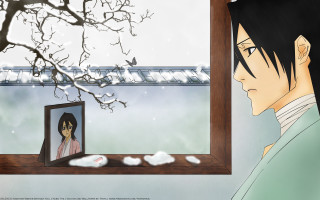 Man looking picture woman window - shin hanga free wallpaper for desktop