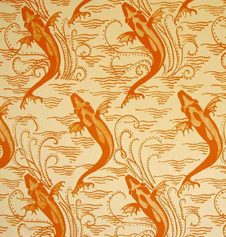 Lizards pattern white background orange - a silk screen free wallpaper for tablet
