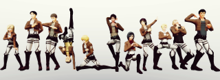 Animated people guns posing group - animated free wallpaper